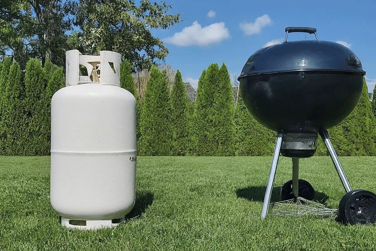 Propane tank in the sun